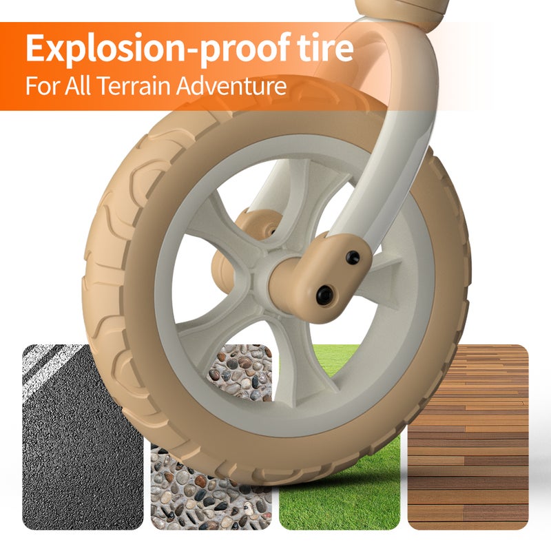 B.Duck - Kids Balance Bike,  height-adjustable saddle, Anti-slip Handle & Wheels, Indoor/Outdoor Ride, White, 2-5 Y - Image 5